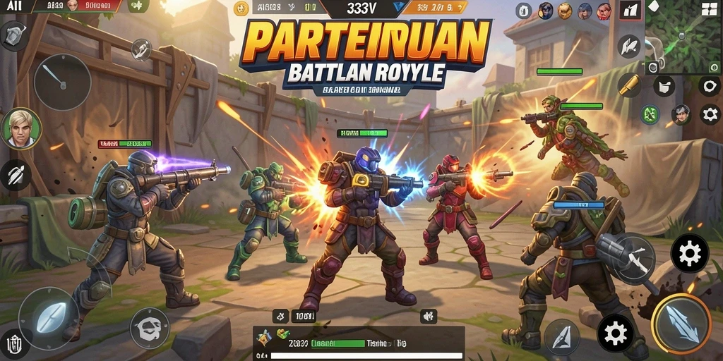 Gameplay seru 333V di arena Battle Royale yang penuh aksi.