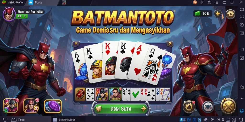 Tampilan gameplay menarik dari BATMANTOTO dengan elemen domino.