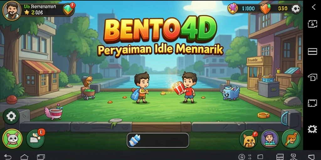 Tampilan gameplay BENTO4D yang menarik dan interaktif.