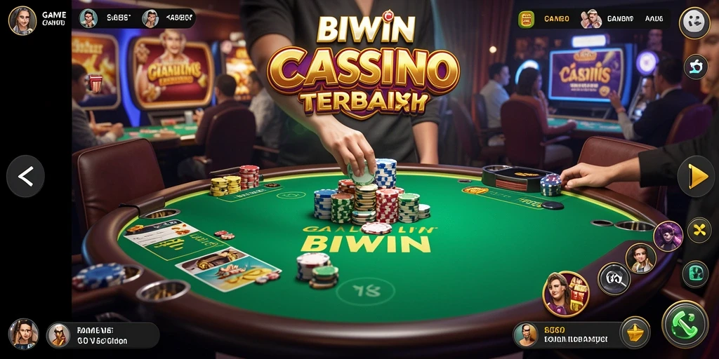 Tampilan gameplay Live Casino BIWIN dengan dealer profesional dan variasi permainan.