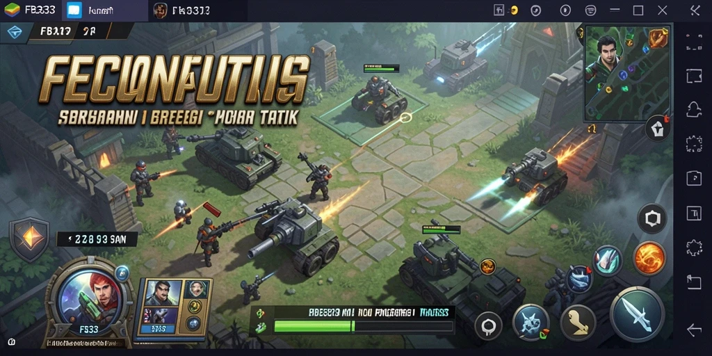 Tangkapan layar FB333 menunjukkan aksi strategis pemain dalam pertempuran.