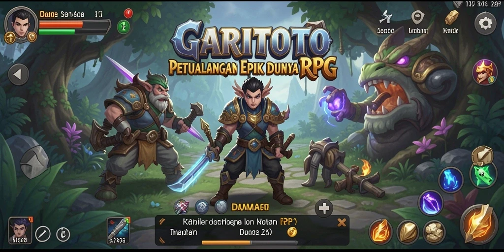 Tampilan gameplay RPG yang seru dan menantang dalam GARITOTO.