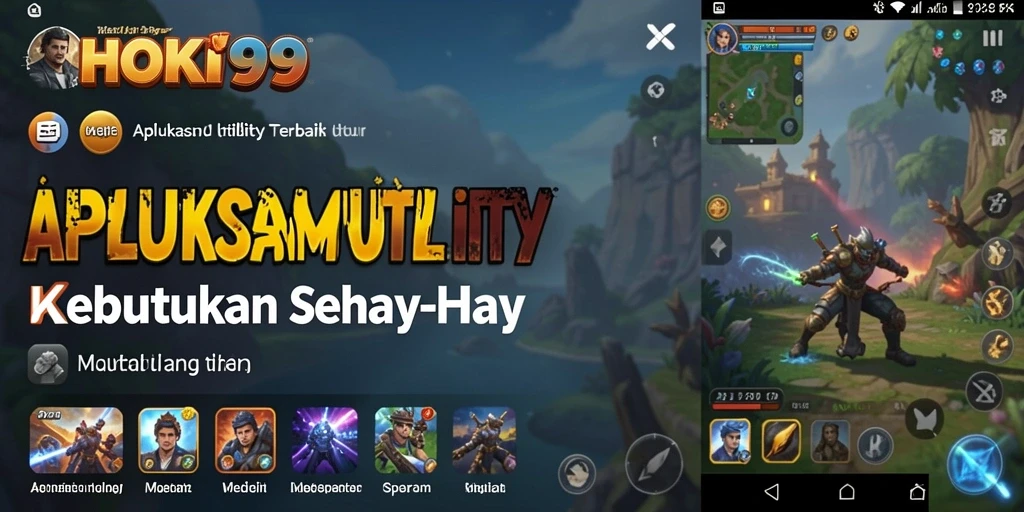Tampilan aplikasi HOKI99 dengan fitur-fitur Utility yang lengkap.