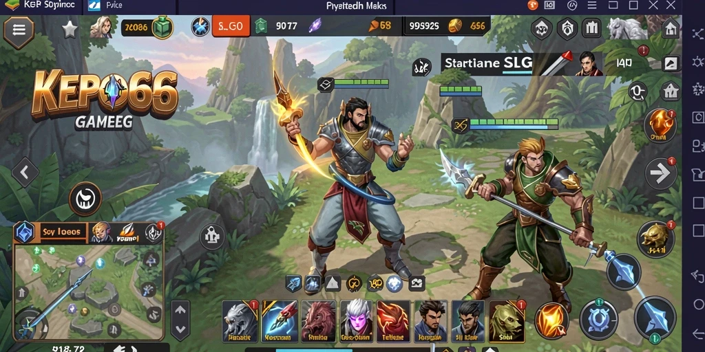 Tampilan menarik dari gameplay strategi di KEPO66.