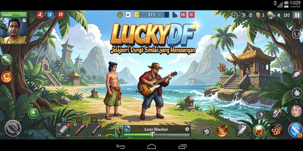 Tangkapan layar dari gameplay LUCKYDF yang menarik dan interaktif.