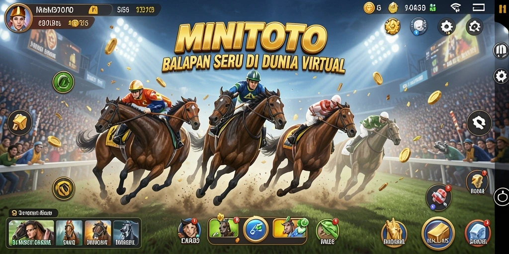Tampilan gameplay MINITOTO saat balapan seru di trek yang menantang.