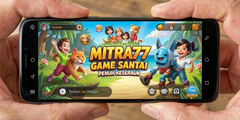 Tampilan gameplay MITRA77 yang penuh warna dan menarik.