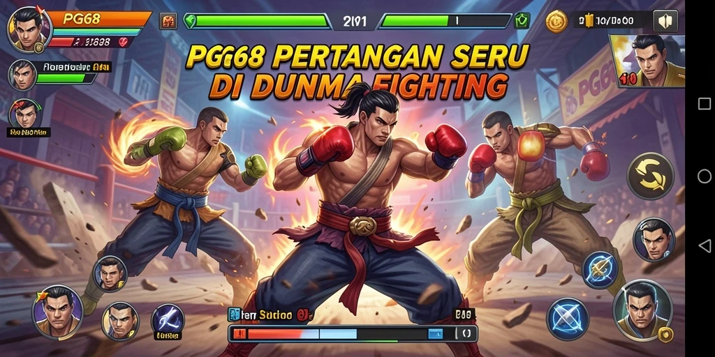 Tangkapan layar PGG68 menampilkan pertarungan seru dengan karakter yang beraksi.