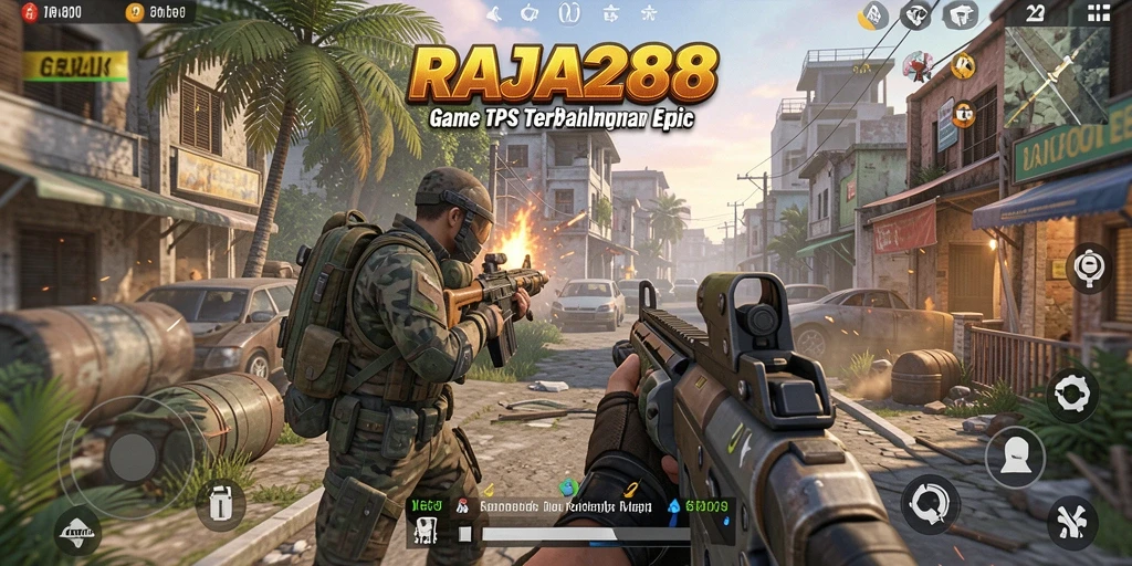 Tampilan gameplay seru dari RAJA288 dengan aksi TPS yang mendebarkan.