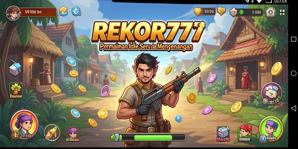 Screenshot gameplay REKOR777 menunjukkan pengumpulan sumber daya yang menarik.