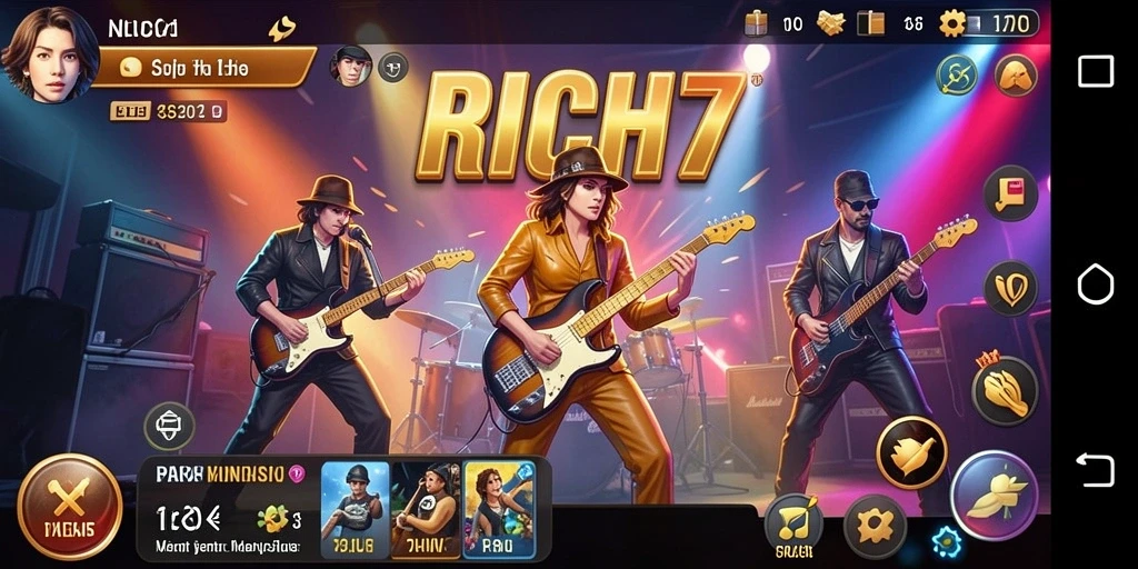 Tampilan gameplay RICH7 yang menarik dan interaktif.