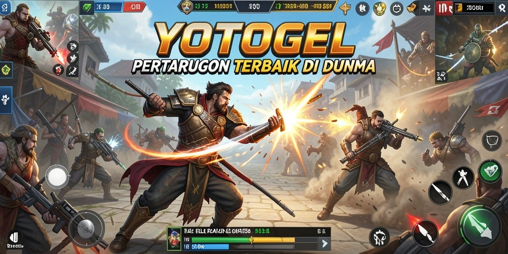 Gameplay seru YOTOGEL dalam pertarungan Battle Royale.